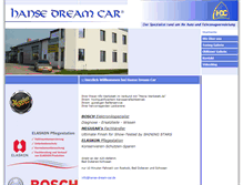 Tablet Screenshot of hanse-dream-car.de